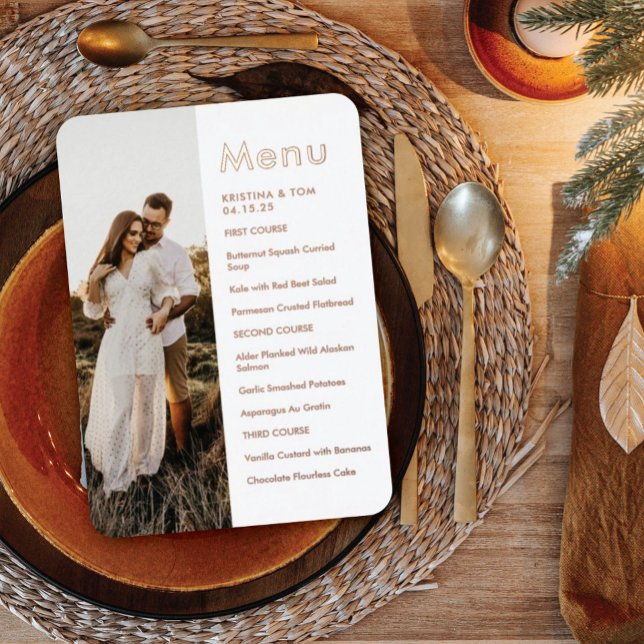 Menu latéral de photo Invitation en feuille vérita (Créateur téléchargé)