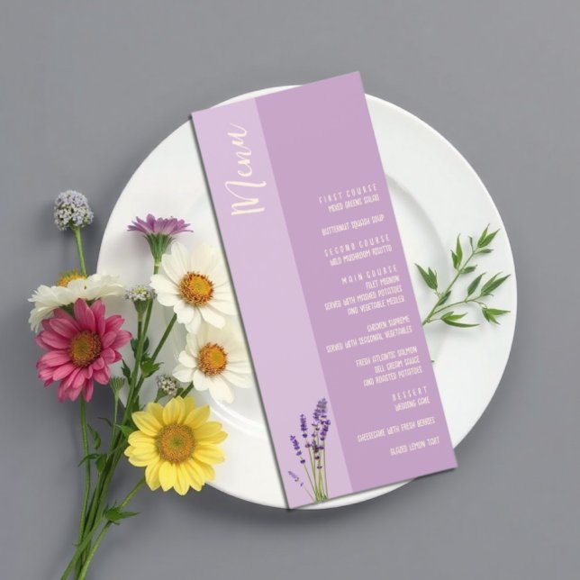 Menu Lavender Love Mariage (Créateur téléchargé)