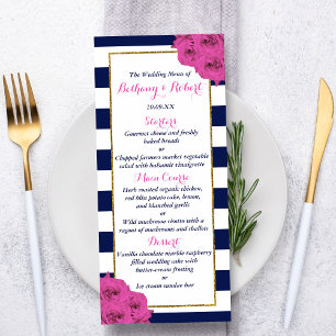 Menu Le Chic Moderne Luxe Mariage Collection Rose Roses