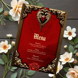 Menu Le coeur gothique du feu et de l'or.
