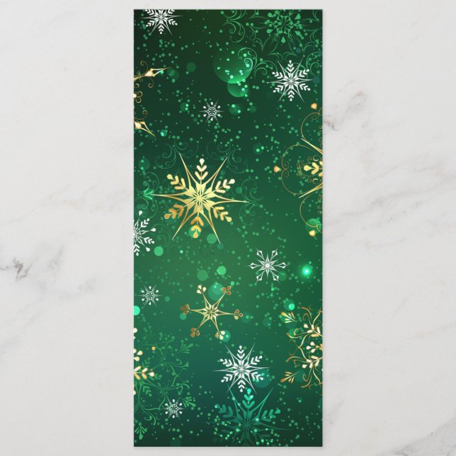 Menu Les flocons dorés de Noël sur l'Arrière - plan ver (Devant)