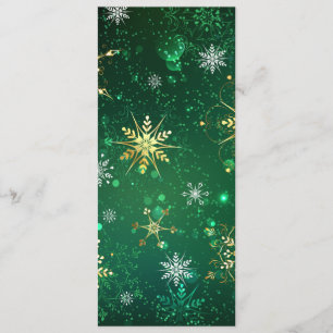 Menu Les flocons dorés de Noël sur l'Arrière - plan ver