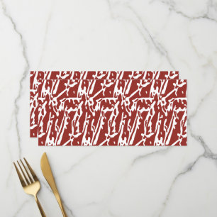 Menu Les formes abstraites rouge et orange se mélangent