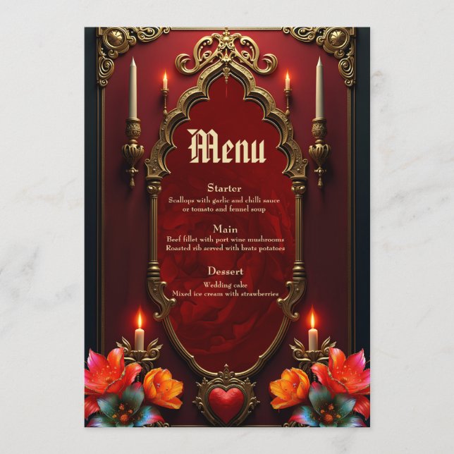 Menu L'esprit du style vintage merveilleux (Devant)