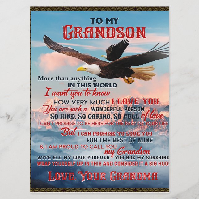 Menu Lettre À Mon Petit-Fils Cadeau, L'Idée Cadeau Bébé (Devant)