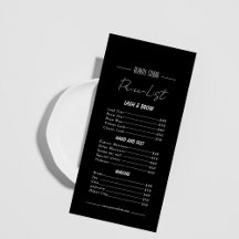 Liste des prix minimalistes de Beauty Studio