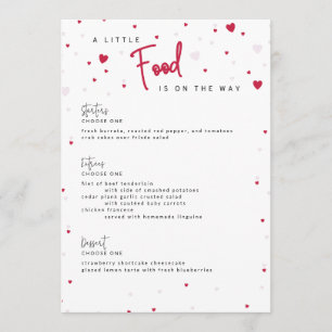 Menu Little Sweetheart - Le Baby shower de Valentine