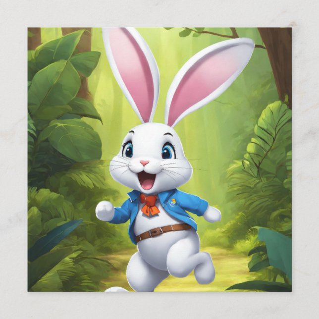 Menu Logo de lapin livre d'or noir (Devant)