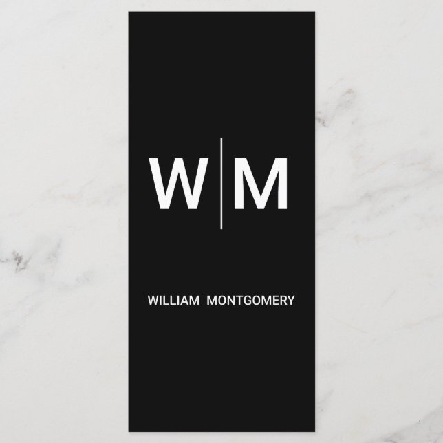 Menu Logo de marque noire | Entreprise (Devant)