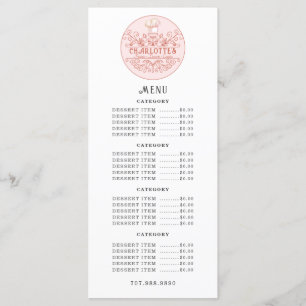 Menu Logo rose Rose boulangerie Baker