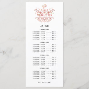 Menu Logo rose Rose boulangerie Baker