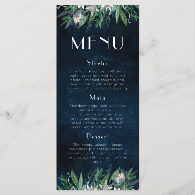 Menu long 4x9 Modèle 9, (Devant)