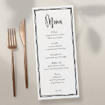 Menu Longue Mariage Noir et Blanc<br><div class="desc">Menu Longue Mariage Noir et Blanc</div>