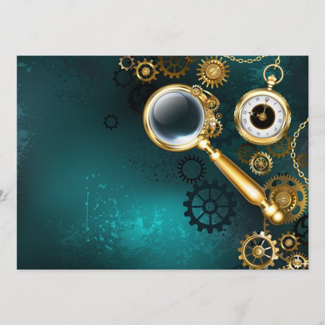 Menu Loupe en style Steampunk (Devant)