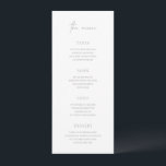 Menu Lucy Grey Classique Mariage élégant<br><div class="desc">Un menu de mariage élégant,  avec un style classique et une combinaison de typographie de script et de polices serif traditionnelles. Ce design simple va bien avec n'importe quel style de mariage.</div>