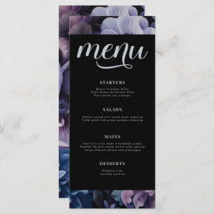 Menu Lune botanique   Mariage floral gothique