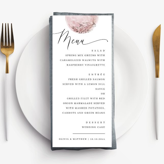 Menu Lune Rouge Romantique | Dîner de Mariage Céleste (Créateur téléchargé)