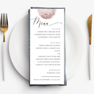 Menu Lune rousse romantique Dîner Mariage céleste