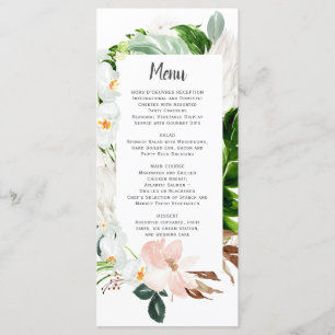 Menu Lush Paradise Mariage floral tropical