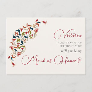 Menu Luxe Artistique Botanique Floral Mariage Paisley