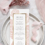 Menu Luxe rose blush or vintage mariage botanique<br><div class="desc">Cadre doré en faux gras entouré d'un vintage floral botanique rose pastel et blanc,  élégant et classique. Idéal pour mariage classique moderne,  mariage vintage au printemps. Customiser la couleur de la fleur comme bon vous semble. Voir toutes les pièces correspondantes dans la collection.</div>