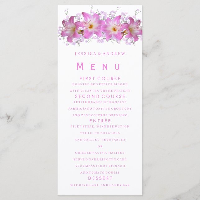 Menu Lys Belladone Romantiques (Devant)