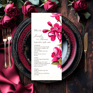 Menu Magenta Wild Mariage Rose