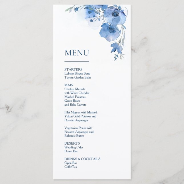 Menu Magnolia Beaux-Arts Floral (Devant)