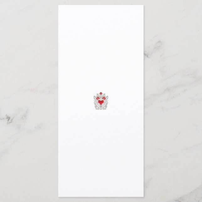 Menu Mandala papillon floral | Design d'art Boho pourpr (Devant)