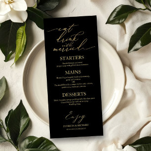 Menu Manger Boire et Être Marié Pour Assiette