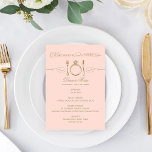 Menu Mangez Boire et être marié Blush Gold Mariage Dîne<br><div class="desc">Mangez,  buvez et soyez marié carte de menu mariage à thème dîner dans une vintage palette de couleurs rose vif et or antique. Personnalisez avec votre date de mariage et les détails du libellé du menu.</div>