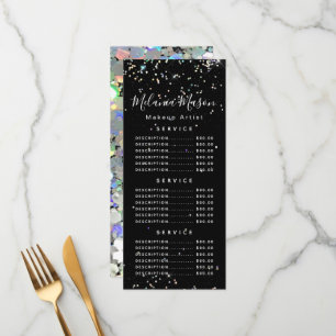 Menu Maquillage Holographique Parties scintillant Artis