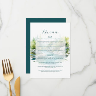 Menu Mariage à la Montagne Brumeuse