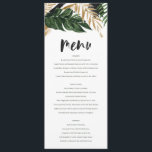Menu Mariage abstrait tropical moderne peint<br><div class="desc">Menu abstrait tropical moderne mariage peint. Fait partie d'une suite mariage de coordination.</div>