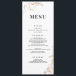 Menu Mariage Agate de marbre | Rose et or<br><div class="desc">Nos invitations de mariage Agate de marbre en rose et or sont imprégnées de chic,  de modernité et de texture de marbre luxueuse. Ajoutez vos noms et détails mariages dans le mélange de polices de ce design. Cette suite mariage glamour est une étape incontournable !</div>