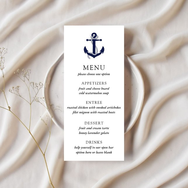 Menu Mariage Ancre nautique (Créateur téléchargé)