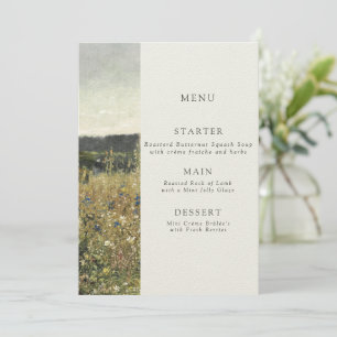 Menu mariage art. Huile vintage sur toile.