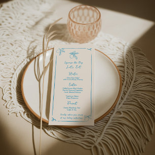Menu Mariage au citron tiré à la main