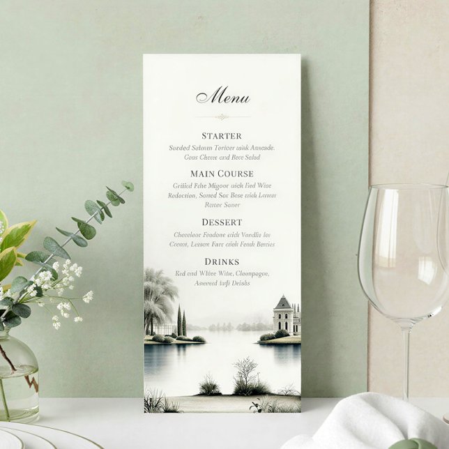 Menu Mariage au Jardin Secret du Château Français (Créateur téléchargé)