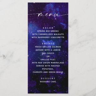 Menu Mariage au Planétarium Espace Céleste Romantique