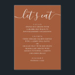 Menu Mariage Automnal à Sienne | Dîner de Réception en<br><div class="desc">Présentez votre menu de mariage de manière élégante et épurée avec cette carte de menu moderne. La mise en page est conçue pour que chaque plat soit facile à lire, des entrées au dessert, tout en restant cohérent avec votre décoration de table générale. La structure verticale convient parfaitement aux dîners...</div>