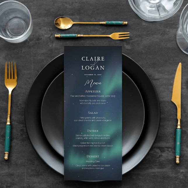 Menu Mariage aux aurores boréales (Créateur téléchargé)