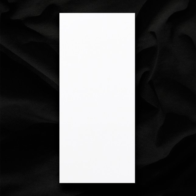 Menu Mariage blanc clair de 4 po x 9 po (Plain white 4" x 9" blank wedding menu)