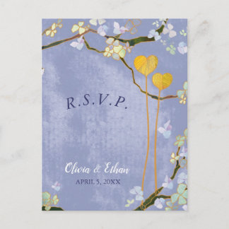 Menu Mariage bleu printemps Choix RSVP
