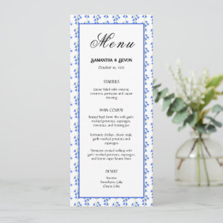 Menu Mariage Blue Bells