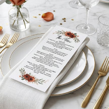 Mariage Bohème Floral Terracotta Sombre