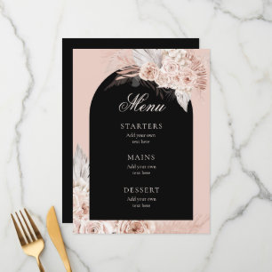 menu mariage boho