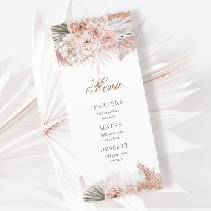 menu mariage boho