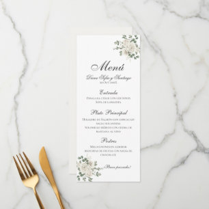 Menu Mariage Boho espagnol