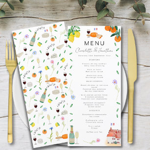 Menu Mariage Boho français Citrus